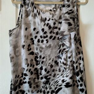 Apt. 9 Monochrome Animal Print Sleeveless Blouse